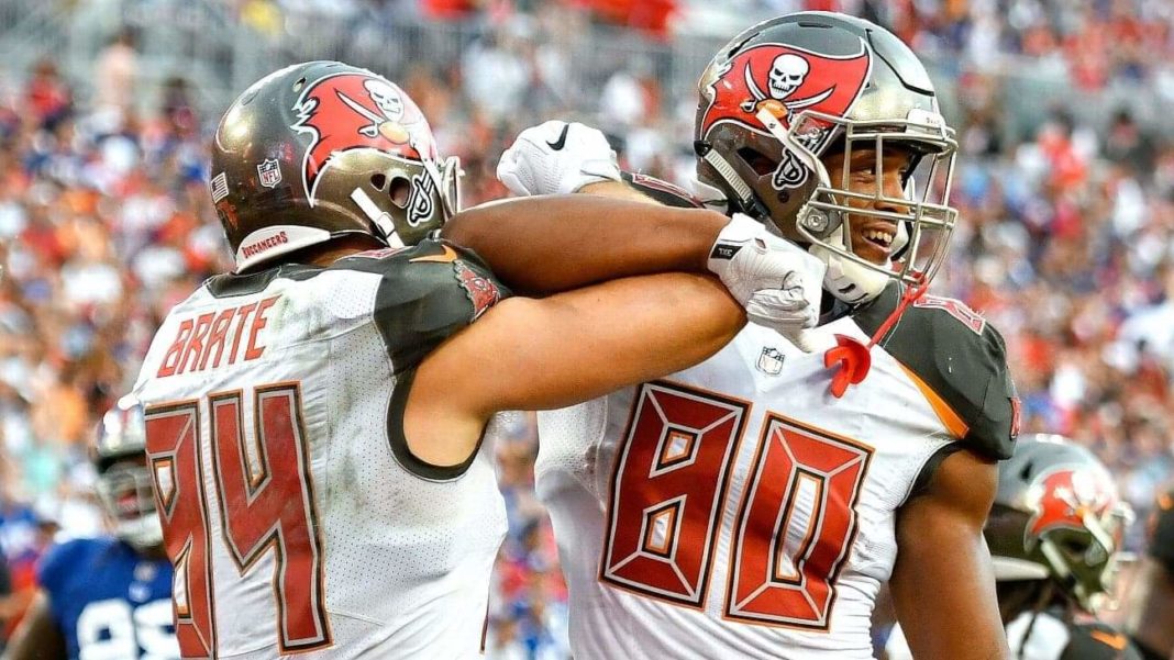 OJ Howard and Cameron Brate/ via Roy K. Miller/Icon Sportswire