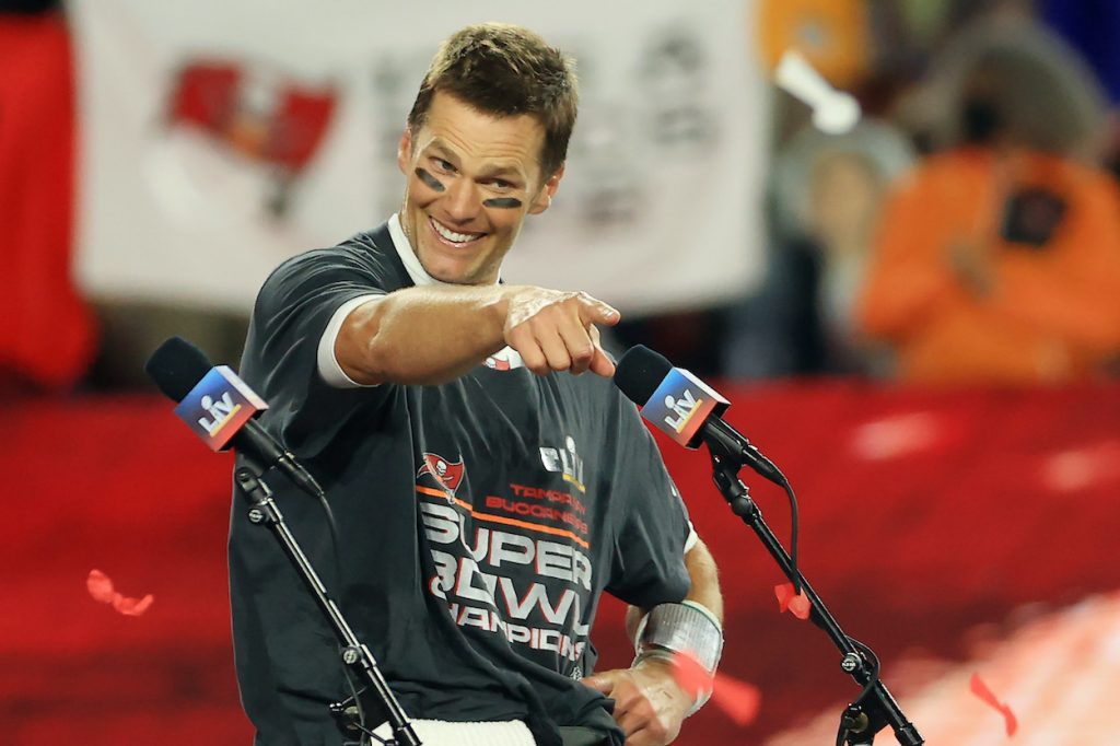 Buccaneers quarterback Tom Brady/via Mike Ehrmann/Getty Images