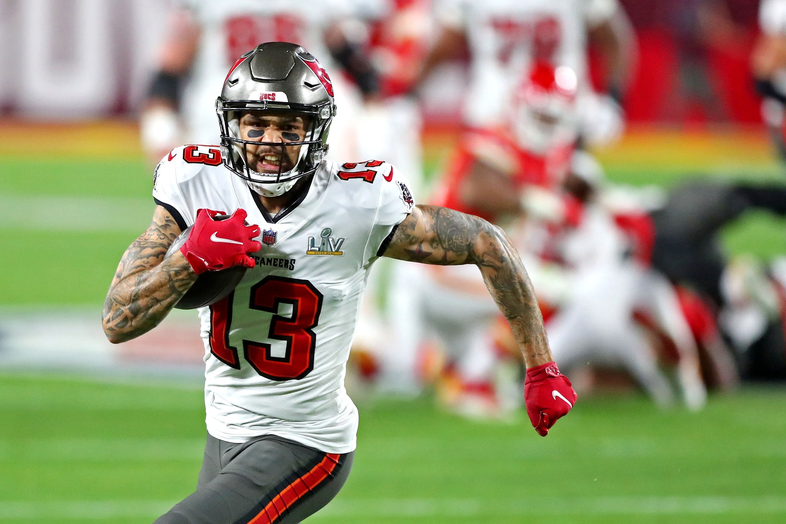 Buccaneers wide receiver Mike Evans/via Mark J. Rebilas-USA TODAY Sports