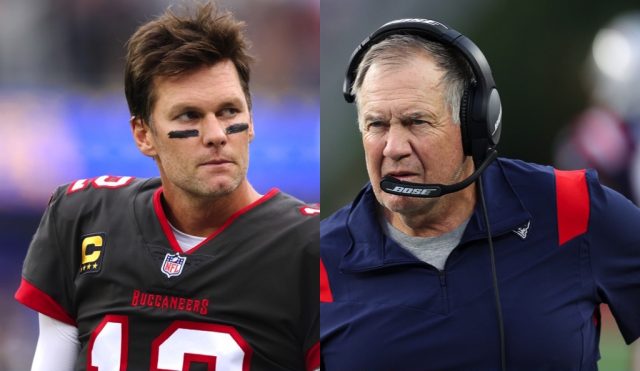 Buccaneers quarterback Tom Brady and Patriots head coach Bill Belichick/via bet.eu