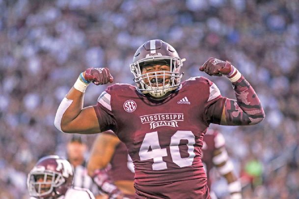 Mississippi State sophomore linebacker Erroll Thompson had four solo tackles (seven overall) and a key interception in the fourth quarter to help preserve the win. Photo by: Chris McDill/Special to The Dispatch