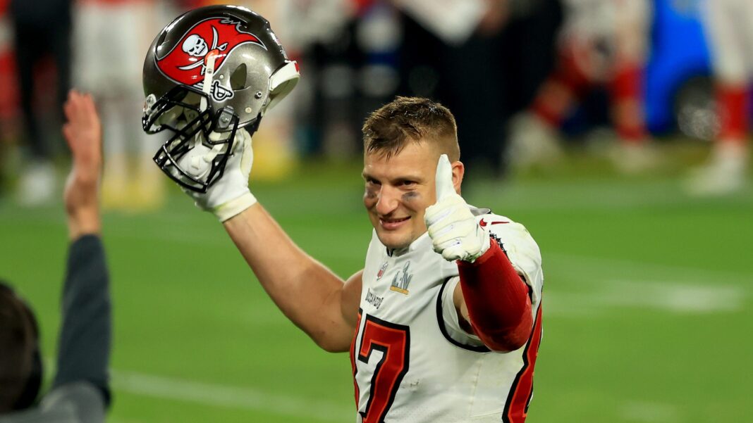 Buccaneers tight end Rob (Gronk) Gronkowski/via Getty Images