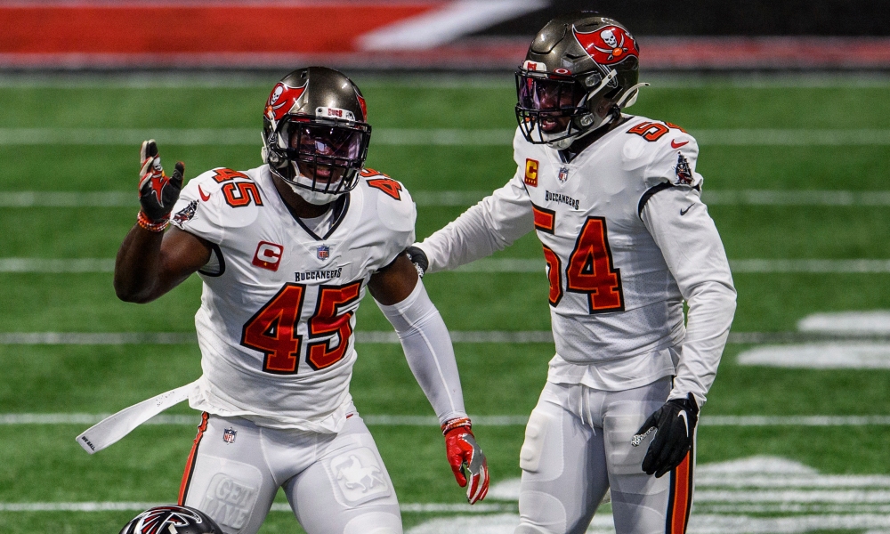 Tampa Bay Buccaneers' linebackers Devin White and Lavonte David/via USA Today