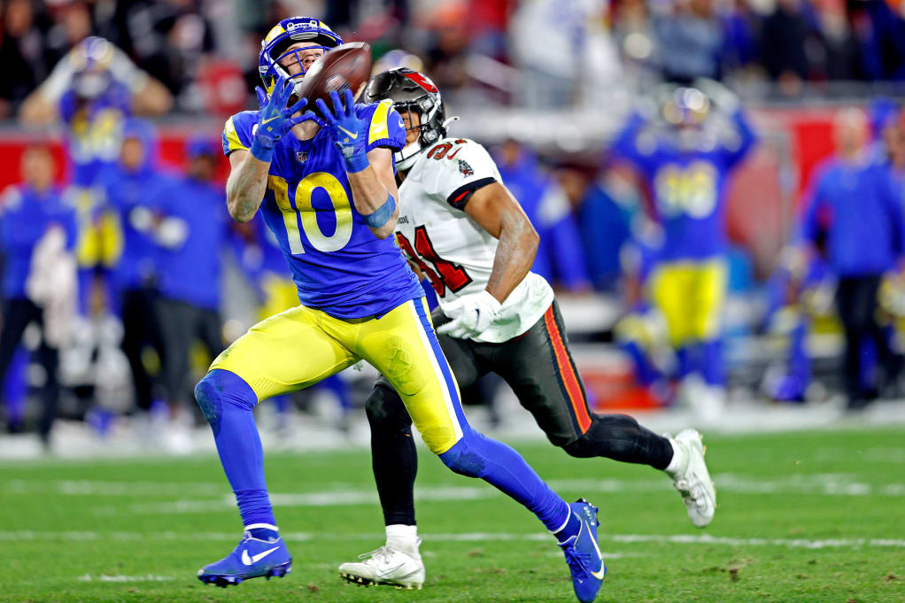 Buccaneers' safety Antoine Winfield Jr. chases Rams' receiver Cooper Kupp/via USA Today