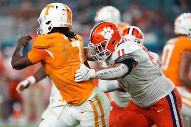 Clemson defensive tackle Bryan Bresee is near the top of several draft boards / via Associated Press