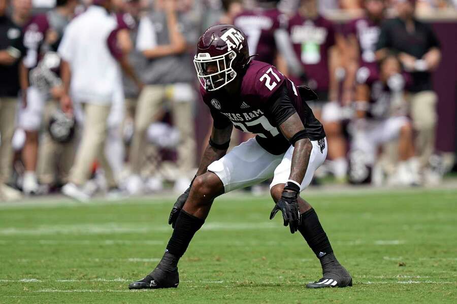 Texas A&M defensive back Antonio Johnson is moving up some NFL big boards ahead of the 2023 NFL draft / Via Associated Press