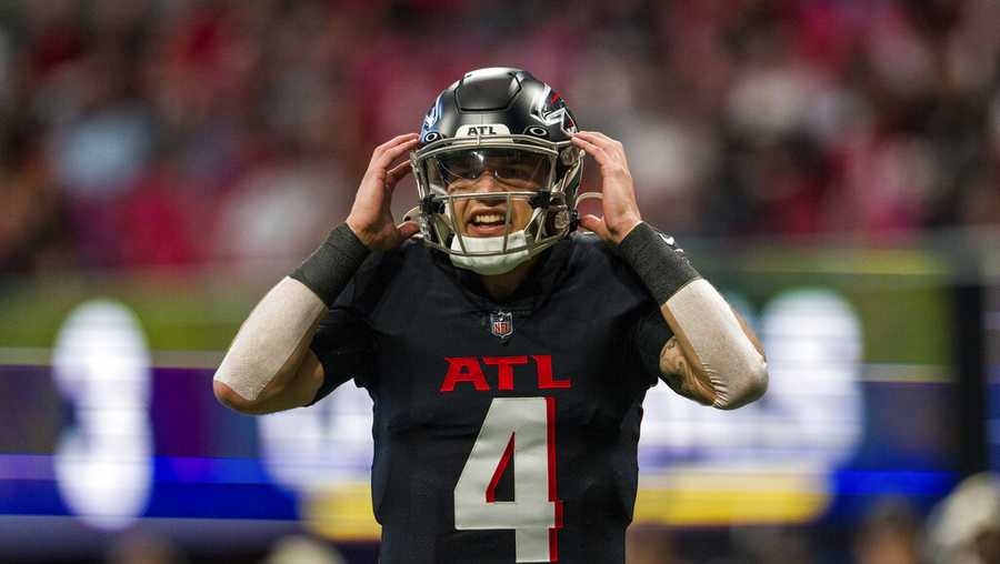 Atlanta Falcons' quarterback Desmond Ridder / via wlwt.com