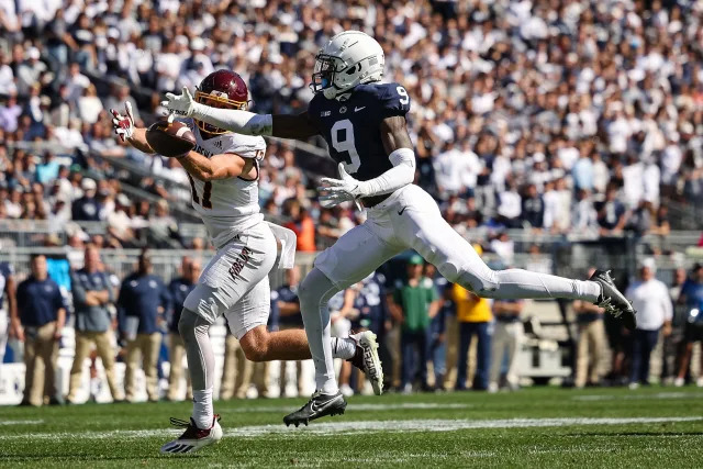Penn State's Joey Porter Jr is moving up several NFL draft big boards / via USA Today