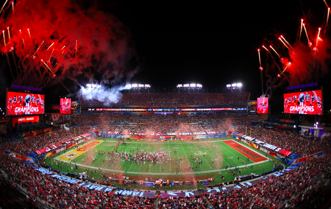 The Tampa Bay Buccaneers are the first team to win a Super Bowl in their home stadium / via Raymond James Stadium