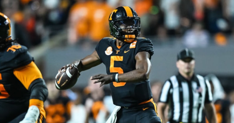 Should the Buccaneers consider selecting Tennessee quarterback Hendon Hooker in the 2023 NFL draft? / via Getty Images