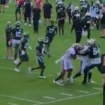 Watch: Buccaneers and Jets Players Throwing Hands