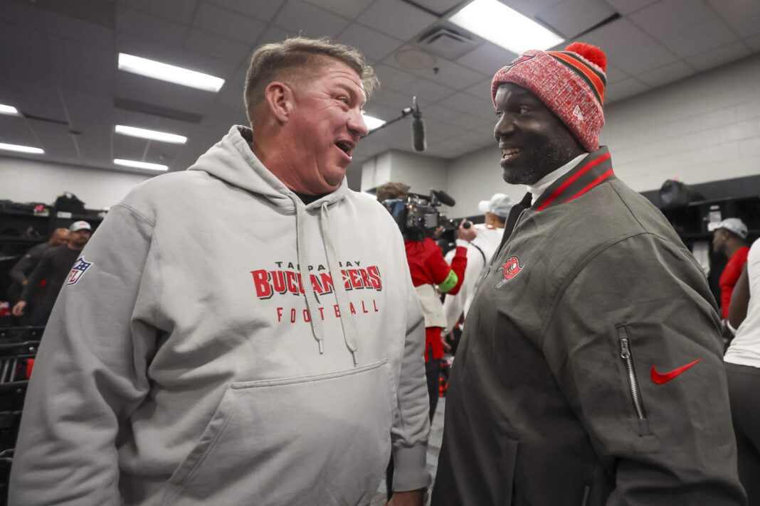 Buccaneers head coach Todd Bowles and general manager Jason Licht / via buccaneers.com