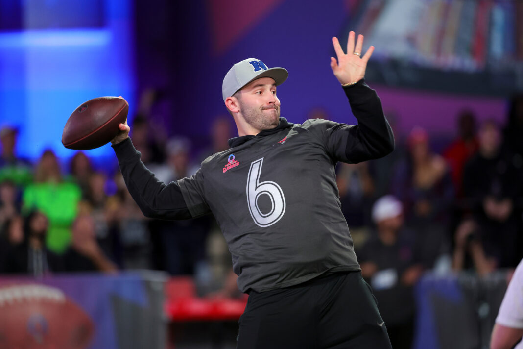 Buccaneers quarterback Baker Mayfield competes at the Pro Bowl Games / via buccaneers.com